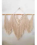 Boho Triangle Wall Hanging Macrame in Tree Branch 120 x 120 cm - B2B - Handmade - Bazaar Misr - Tijarahub