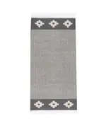 Grey and White Handloomed Kilim Rug 140 x 70 cm - Buy In Bulk - Handmade - Bazaar Misr - Tijarahub