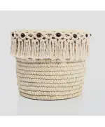 Macrame Storage Basket 30 x 30 cm - Wholesale - Handmade - Bazaar Misr - Tijarahub