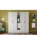 Nil 6 Doors 2 Drawers Wardrobe 50 x 210 x 182 cm - Wholesale - White - Sunroyal Concept
TijaraHub