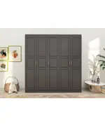 Bahar Anthracite 5 Doors Wardrobe 50 x 175 x 210 cm - Wholesale - Black - Sunroyal Concept
TijaraHub