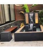 Classic Waterfall - Handmade Polyester stone Fountain - B2B - Shaheen Farouk Designs - TijaraHub