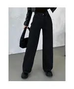 Palazzo Denim Trousers With Classic Front Pocket - Wholesale - Black - DEMA
TijaraHub