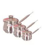 Aluminium Casserole Set with Lid 2 mm 3 Pieces - B2B - Kitchenware - Al Omda - Tijarahub