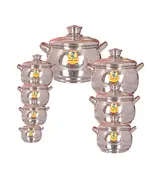 Aluminium Pot Set 3 mm 8 Pieces - Wholesale - Kitchenware - Al Omda - Tijarahub