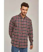 Long Sleeve Checkered Shirt - Wholesale - Dark Red - Dalydress
TijaraHub