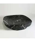 MUD - Deep Plate Natural Marble (L23 x W23 x H4 cm) - Hand Made Tijarahub