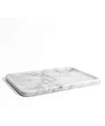 MUD - Towel Tray Natural Marble (L31 x W22 x H2 cm) - Bianco Carrara - Handmade Tijarahub