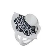 white women Silver Ring