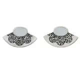 white women Silver Earring