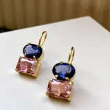 Yomn Jewellery - Earings - B2B Platform - Jewels of Nature - Blue and Pink Gemstone Earrings - TijaraHub