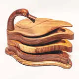 Wooden Duck Shape Nuts Tray - B2B - Handmade - Fowacrafts - Tijarahub