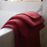 Plain Towel - Burgundy Color - 100% High Quality Cotton - Buy in Bulk - More Cottons - TijaraHub