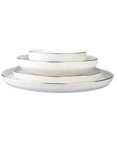 Turkish Dinner Set - 24 pieces - Zuhre Gold Rimmed