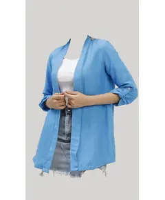 Buttoned Sleeve Jacket - %95 Cotton & %5 Elastane - High Quality