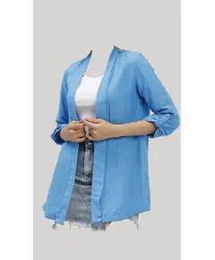 Buttoned Sleeve Jacket - %95 Cotton & %5 Elastane - High Quality