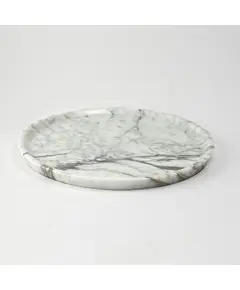 MUD - Round Plate Natural Marble (L 30 x W 30 x H 2 cm) - Handmade Tijarahub