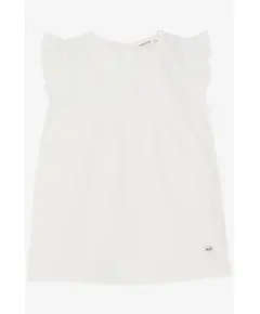 Ecru Ruffled Sleeveless shirt - Kid's Clothing - Cotton