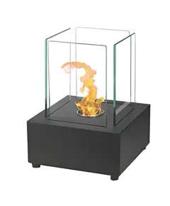 Square BIO Ethanol Fireplace - 40 × 40 × 42 cm