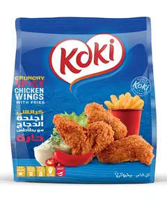 Koki Crunchy Fried Chicken Wings - with Fries - Spicy - 700gm