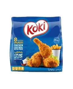 Crunchy Fried Chicken Legs Meal - with Fries - Original - 8 Pieces - Koki