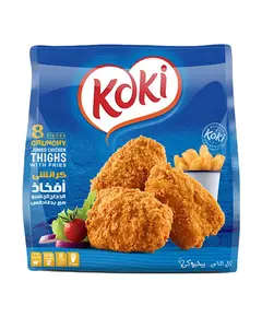 Crunchy Jumbo Chicken Thighs with Fries - 8 Pieces - Koki