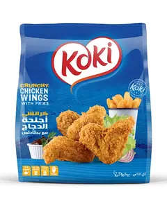 Crunchy Fried Chicken Wings - with Fries - Original - 700 gm - Koki