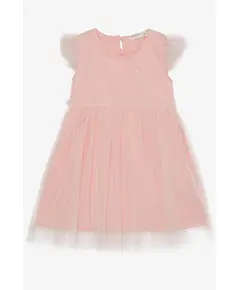 Dress Glitter Tulle Ruffle Salmon - Material 10% Lycra & 90% Cotton - for Baby Girl - FemCasual