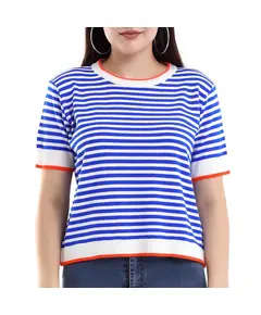 Short Sleeve Tricot T-shirt - Women's Wear - 70% Cotton & 30% Polyester