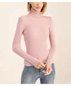 Long Sleeve Turtleneck Knitwear - Women's Wear - Acrylic