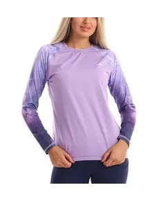 Artistic Lavender Sleeves T-shirt - Women's Wear - Polyester