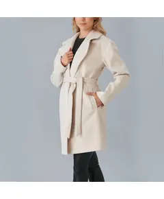 Short Coat with Belt - Women's Wear - Turkey Fashion