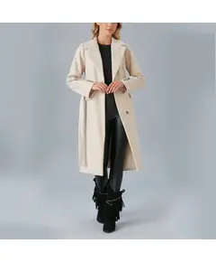 Coat with Belt and Arm Button - Women's Wear - Turkey Fashion