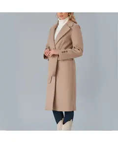 Coat with Belt and Arm Button - Women's Wear - Turkey Fashion