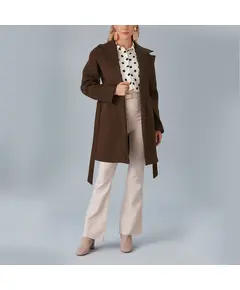 Short Coat with Belt - Women's Wear - Turkey Fashion