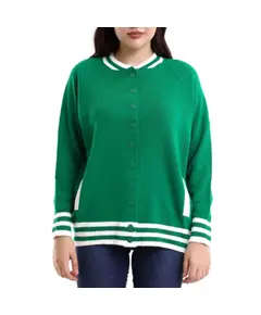 Long Sleeve Cardigan - Women's Wear - 70% Cotton & 30% Polyester
