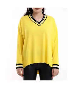 Long Sleeve Tricot Sweater - Women's Wear - 70% Cotton & 30% Polyester