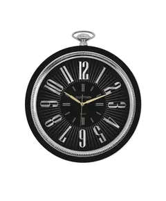 Revello Saat - Chain Wall Clock - Silver & Black - Vintage Home Decor