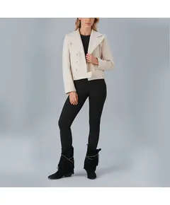 معطف بياقة قصيرة وأزرار أمامية مزدوجة - ملابس نسائية - الموضة التركية - Vista - تجارة هب