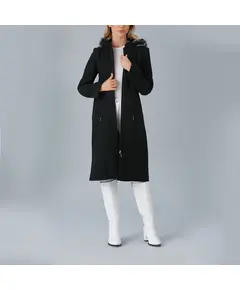 Coat with Portable Hooded and Zipper Detail - Women's Wear - Turkey Fashion