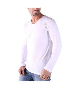 Long Sleeves V-Neck T-Shirt - Men's Wear - Mixed Poly-cotton