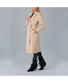 Coat with Belt and Buttoned Detail - Women's Wear - Turkey Fashion