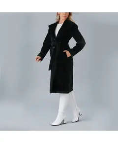 Coat with Hooded and Belt Detail - Women's Wear - Turkey Fashion