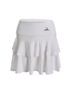 Double Ruffles Sports Skirt - Women's Wear - Soft Perforated Polyester