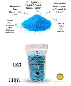 Pedicure and Bath Salt - Wholesale Body Care - Epsom Salt - Blue Ocean - 1 kg - Tijarahub