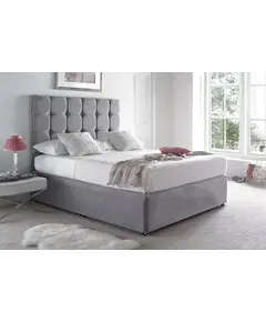 أثاث منزلى وغرفة نوم جميلة سرير قماش بوليستر - موسكي - شمواه خشب MDF - 195 × 120 × 25 سم - BedNHome - تجارة هب