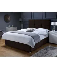 BedNHome - Modern Polyester Fabric Bed - Musky - Suede MDF Wood - 195 × 100 × 25 cm