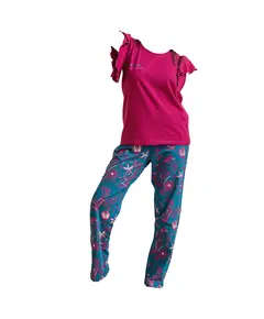 High Quality Burgundy Pajama - Wholesale Clothing - Nightwear For Women - Cotton - Cozy - Tijarahub