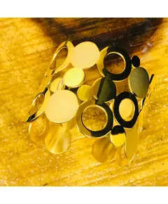 Yomn Jewellery - Bangles & Bracelets - Fusion of 18k Egyptian Gold, Gemstones, and Handmade Brass Elegance