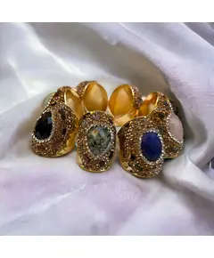 Yomn Jewellery - Rings - Handcrafted Cut Brass, Gold, Gemstones, Supplier Chain - Tijarahub